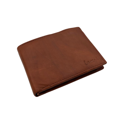 Mens Genuine Leather Mens wallet Leather Lined Bi fold Wallet For Men # 1244