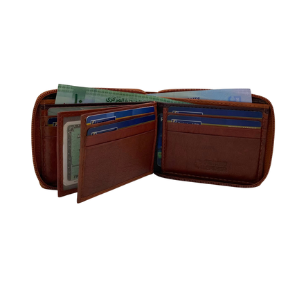 Fullzip leather mens Wallet #892Z