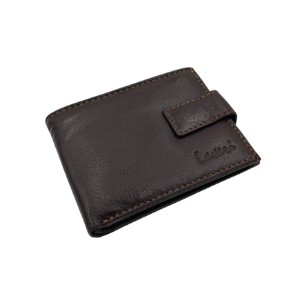 Mens Genuine Leather Mens wallet Leather Lined Bi fold Wallet For Men # 1001L