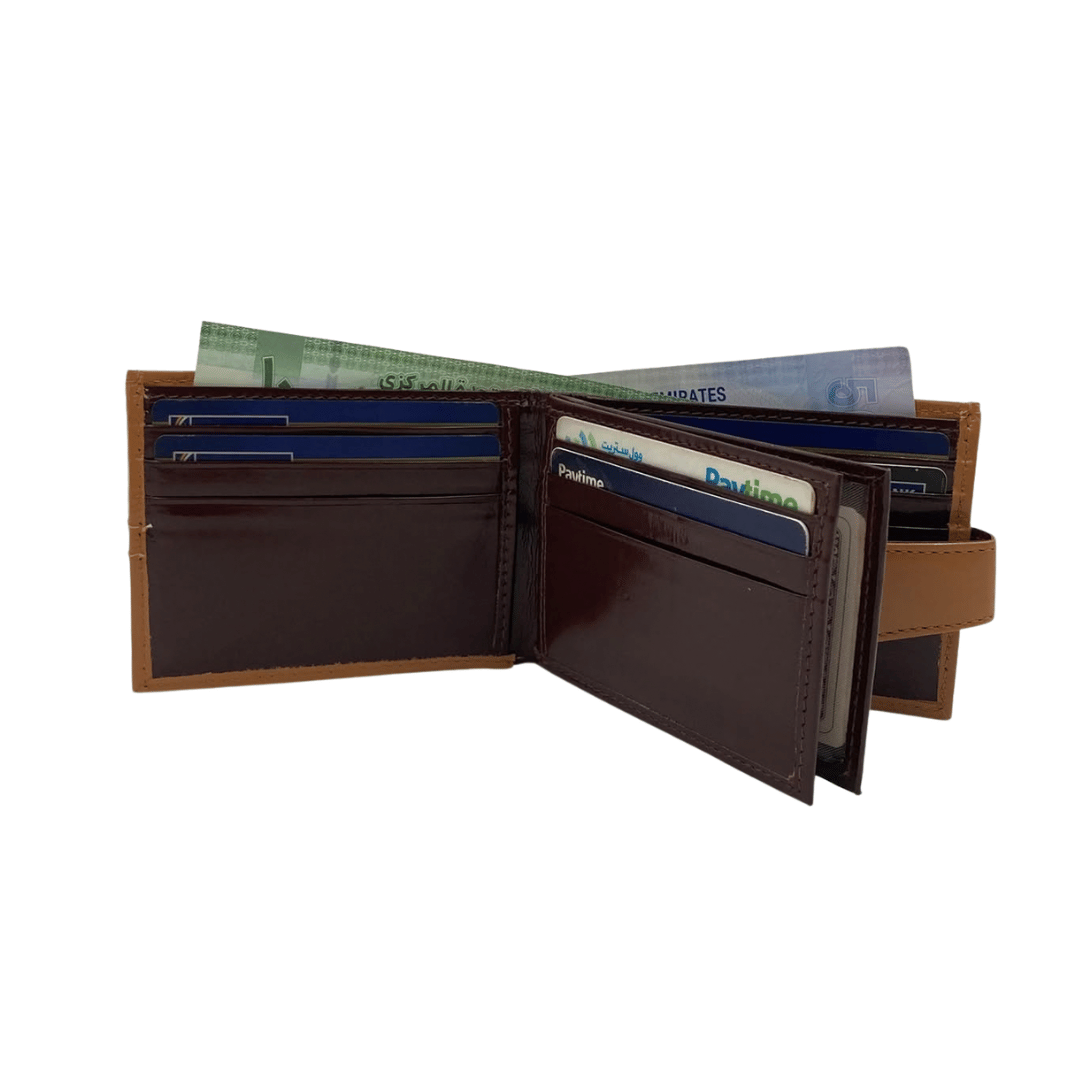 Classic Men's Waterproof Bifold Leather Wallet with Flip ID Window # 892L (C.L.)