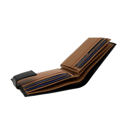 Classic Men's Waterproof Bifold Leather Wallet with Flip ID Window #1728L