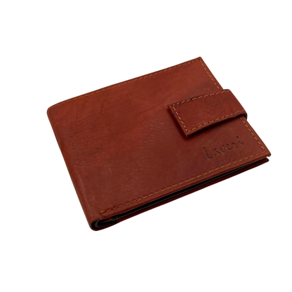 Mens Genuine Leather Mens wallet Leather Lined Bi fold Wallet For Men # 1326L
