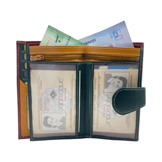 Women's Multi-Color Leather Wallet # JD1087/MA-105