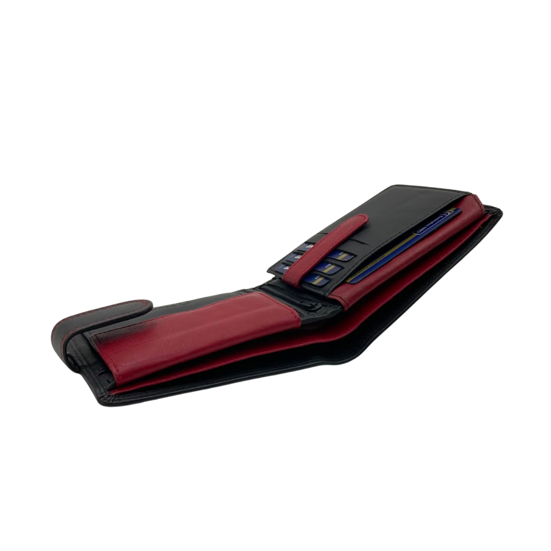 Antq, Smooth Leather Wallet With Inside Leather Lining  # 1510L