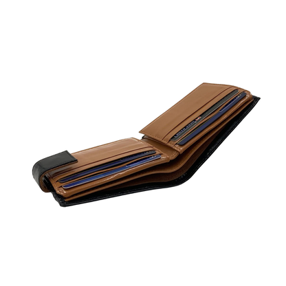 Classic Men's Waterproof Bifold Leather Wallet with Flip ID Window #1729 L (D.L.)