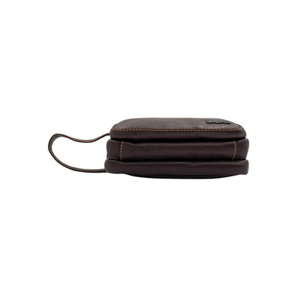 Hand Pouch, Wash Bag, Toiletry, Genuine Leather # 2040SH