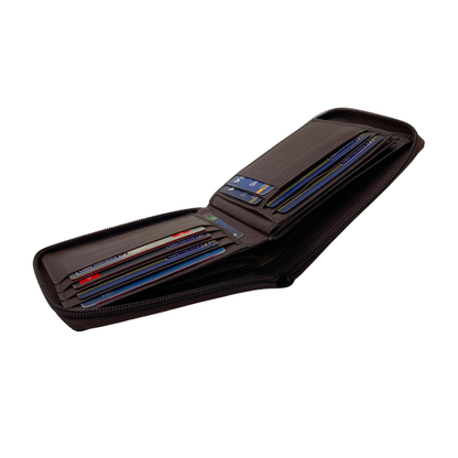 Fullzip leather mens Wallet #1406Z