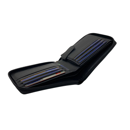 Fullzip leather mens Wallet #1013Z
