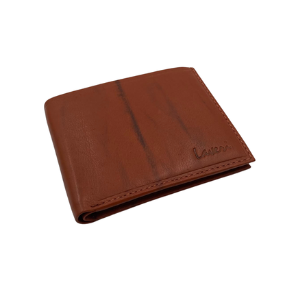 Mens Genuine Leather Mens wallet Leather Lined Bi fold Wallet For Men # 797FC