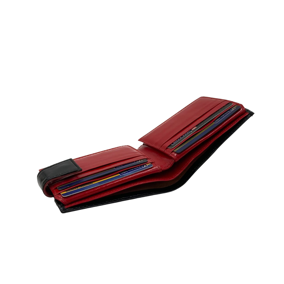 Classic Men's Waterproof Bifold Leather Wallet with Flip ID Window #1729 L (D.L.)