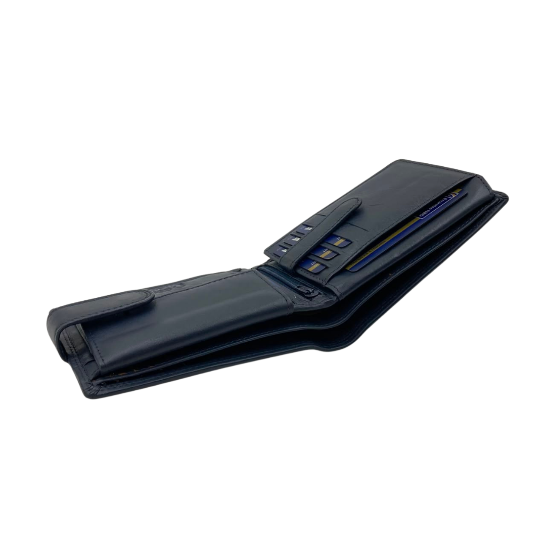 Antq, Smooth Leather Wallet With Inside Leather Lining  # 1510L