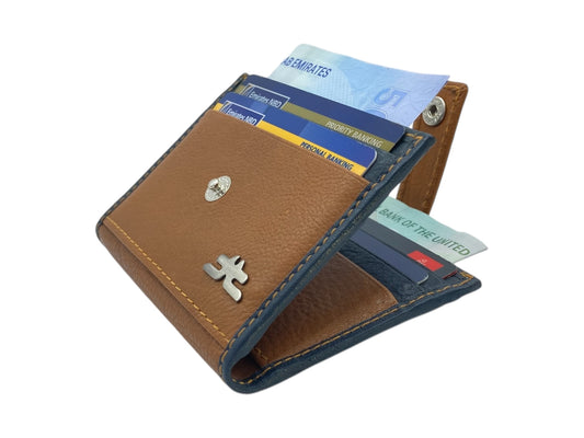 Card Case & Cash Wallet Compact Size 12 Card Space Plus Zip For Coins # 4029Z