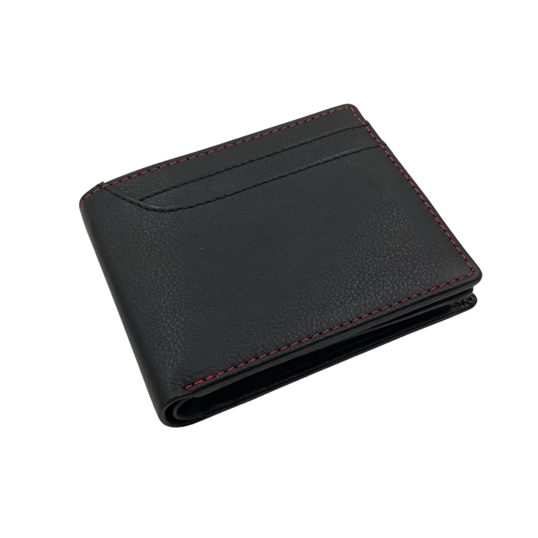 Mens Genuine Leather Mens wallet Leather Lined Bi fold Wallet For Men # 4094NC.2