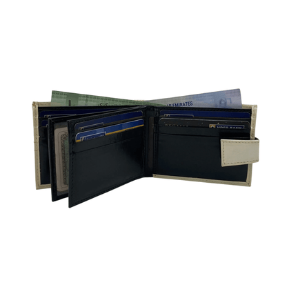 Classic Men's Waterproof Bifold Leather Wallet with Flip ID Window # 892L (C.L.)