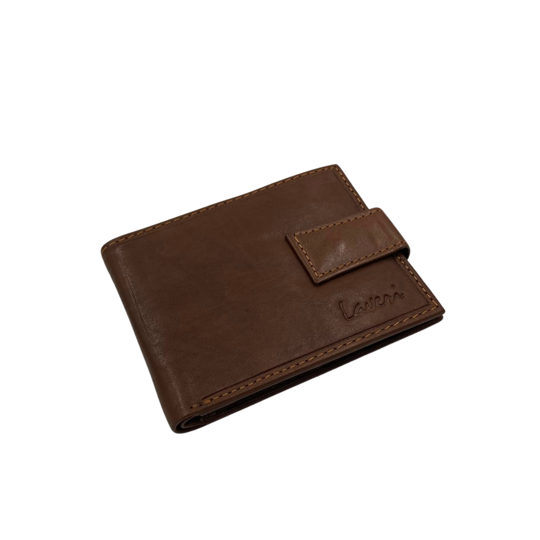 Mens Genuine Leather Mens wallet Leather Lined Bi fold Wallet For Men # 1981L