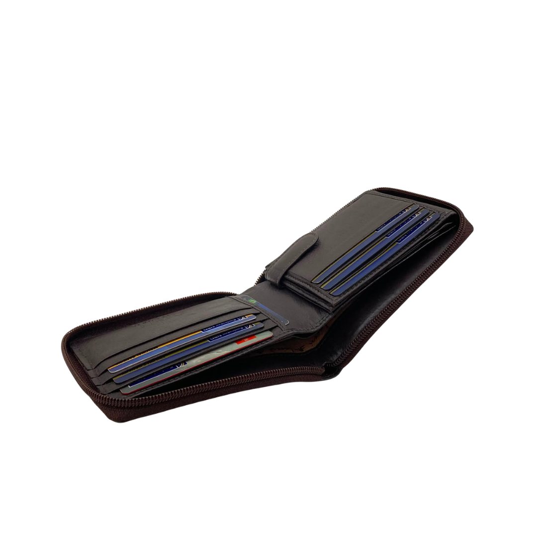 Fullzip leather mens Wallet #1013Z