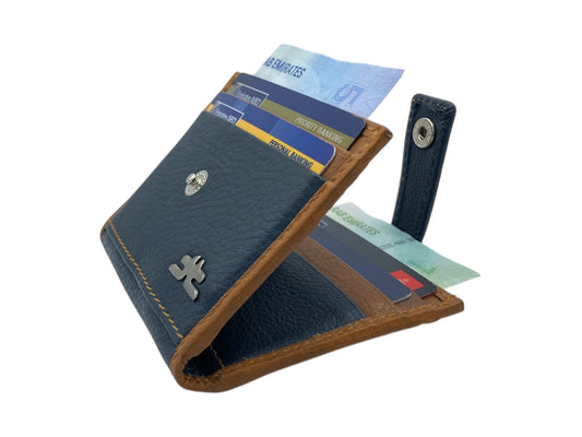 Card Case & Cash Wallet Compact Size 12 Card Space Plus Zip For Coins # 4029Z