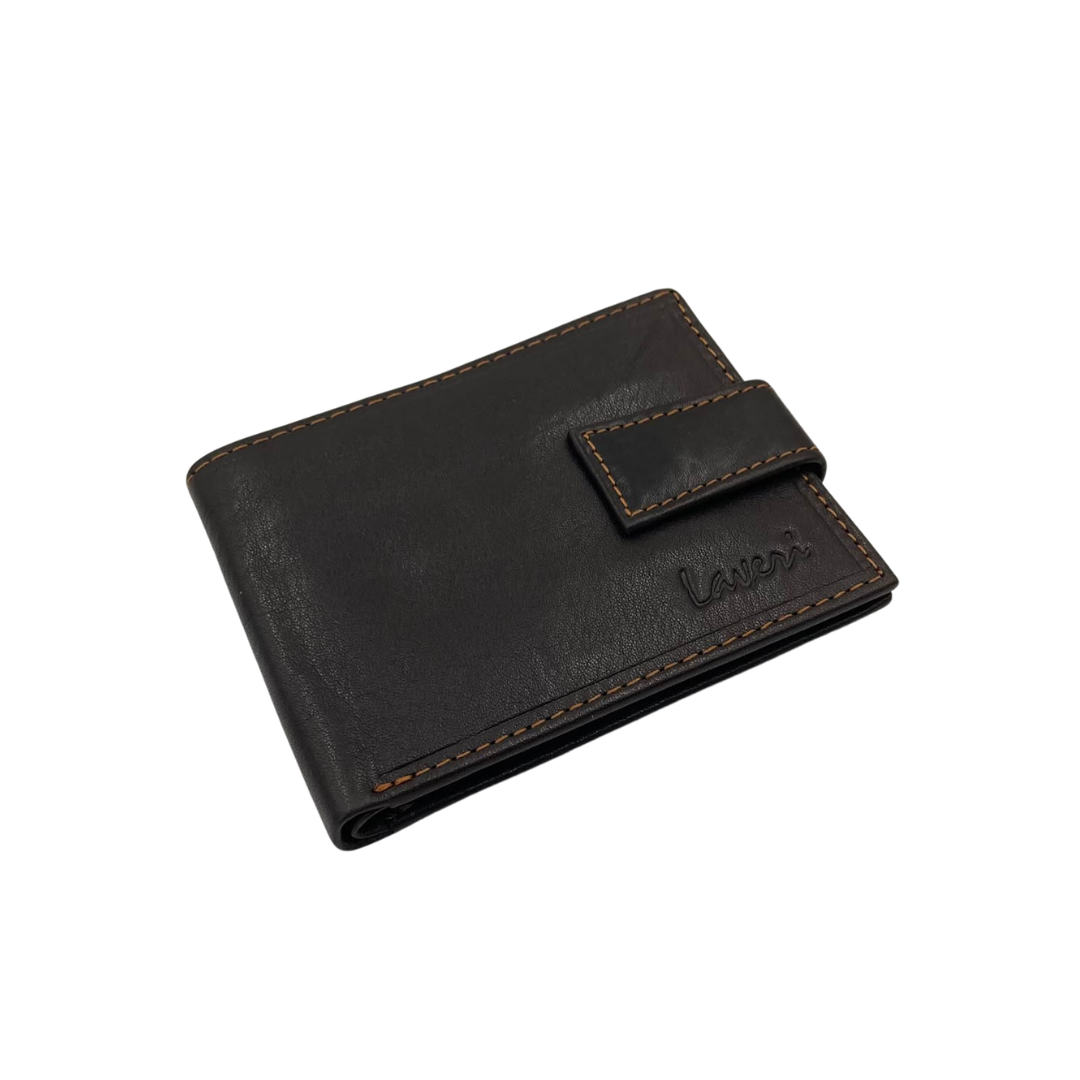 Mens Genuine Leather Mens wallet Leather Lined Bi fold Wallet For Men # 1981L