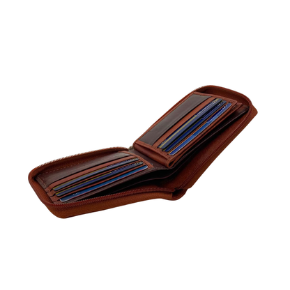 Fullzip leather mens Wallet #983AZ