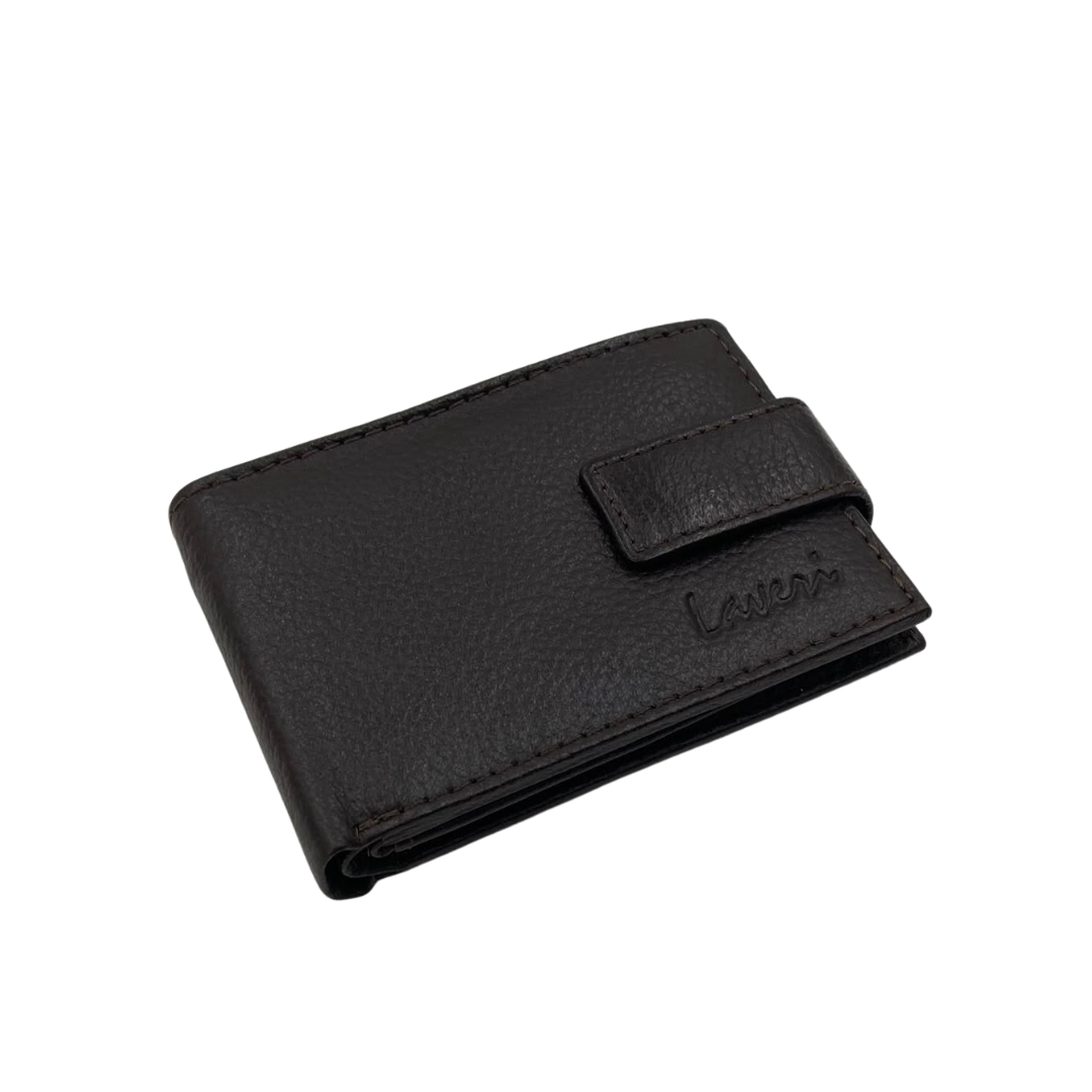 Mens Genuine Leather Mens wallet Leather Lined Bi fold Wallet For Men # 1020L