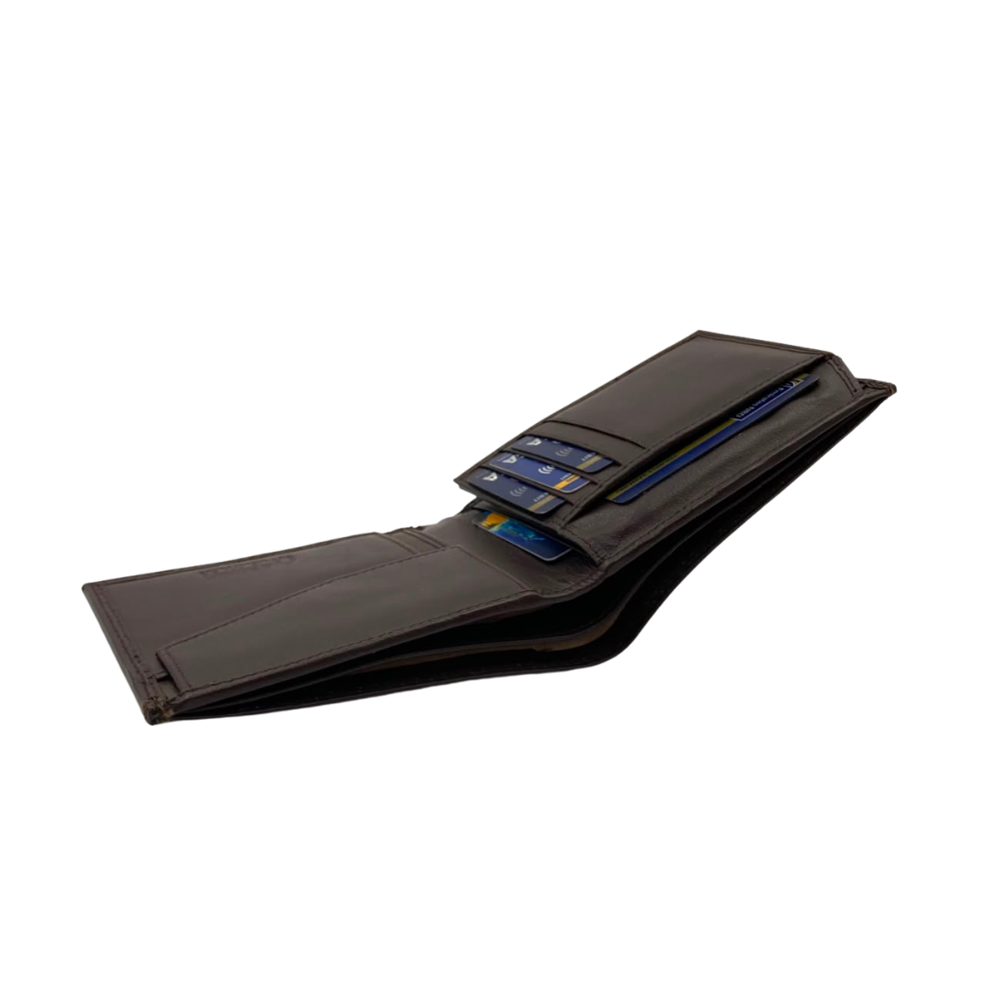 Antq, Smooth Leather Wallet With Inside Leather Lining # 1886C