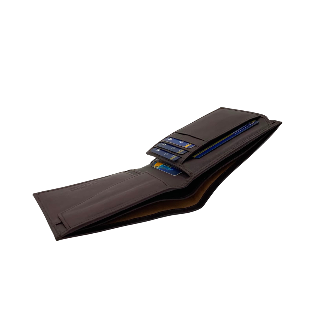 Antq, Smooth Leather Wallet With Inside Leather Lining # 1886C