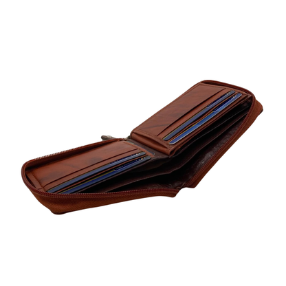 Fullzip leather mens Wallet #892Z