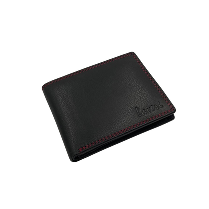 Mens Genuine Leather Mens wallet Leather Lined Bi fold Wallet For Men # 1350B