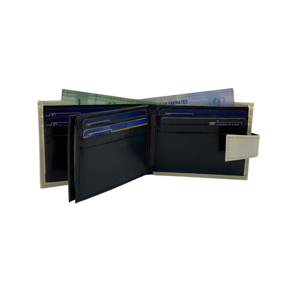 Classic Men's Waterproof Bifold Leather Wallet with Flip ID Window #892L