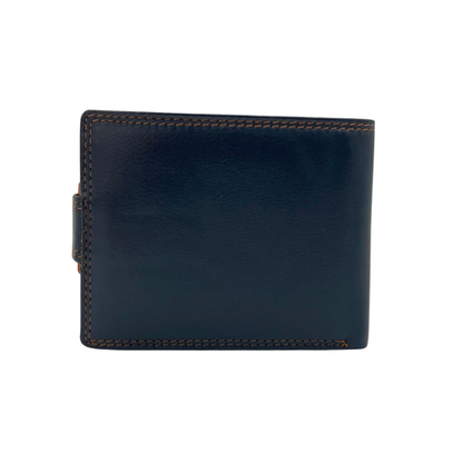 Mens Genuine Leather Mens wallet Leather Lined Bi fold Wallet For Men # 1350CBL