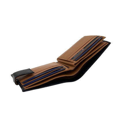 Classic Men's Waterproof Bifold Leather Wallet with Flip ID Window #1728L (C.L.)