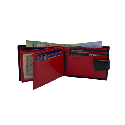 Classic Men's Waterproof Bifold Leather Wallet with Flip ID Window # 892L (C.L.)