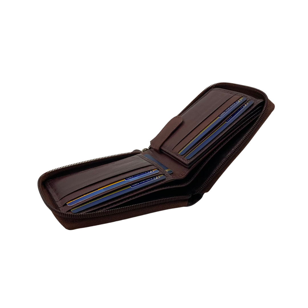 Fullzip leather mens Wallet #1426Z