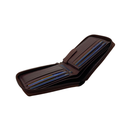 Fullzip leather mens Wallet #1426Z