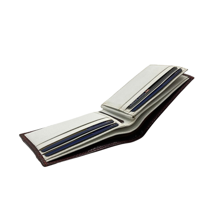 Classic Men's Waterproof Bifold Leather Wallet with Flip ID Window #1728 (D.L.)