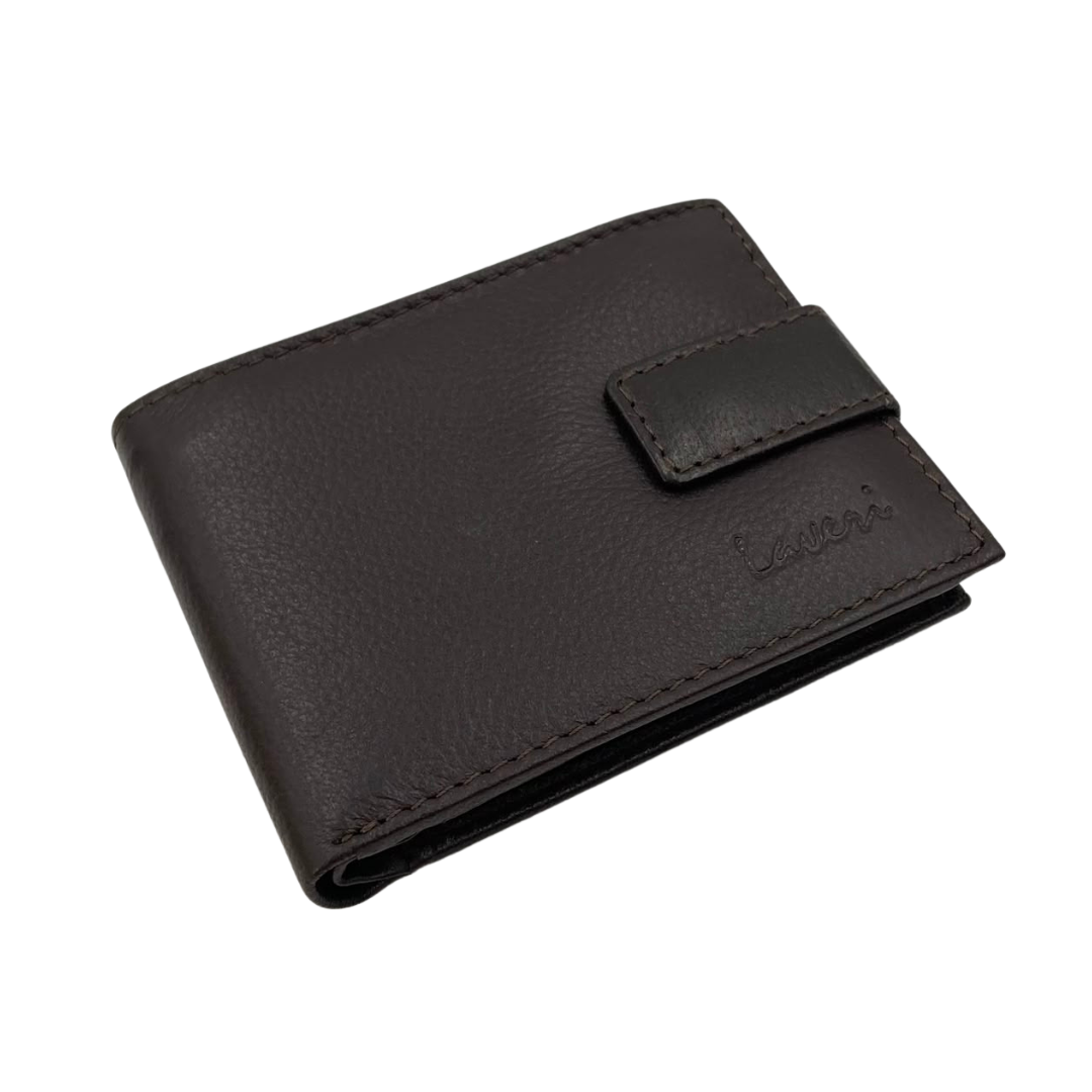 Mens Genuine Leather Mens wallet Leather Lined Bi fold Wallet For Men # 1326L