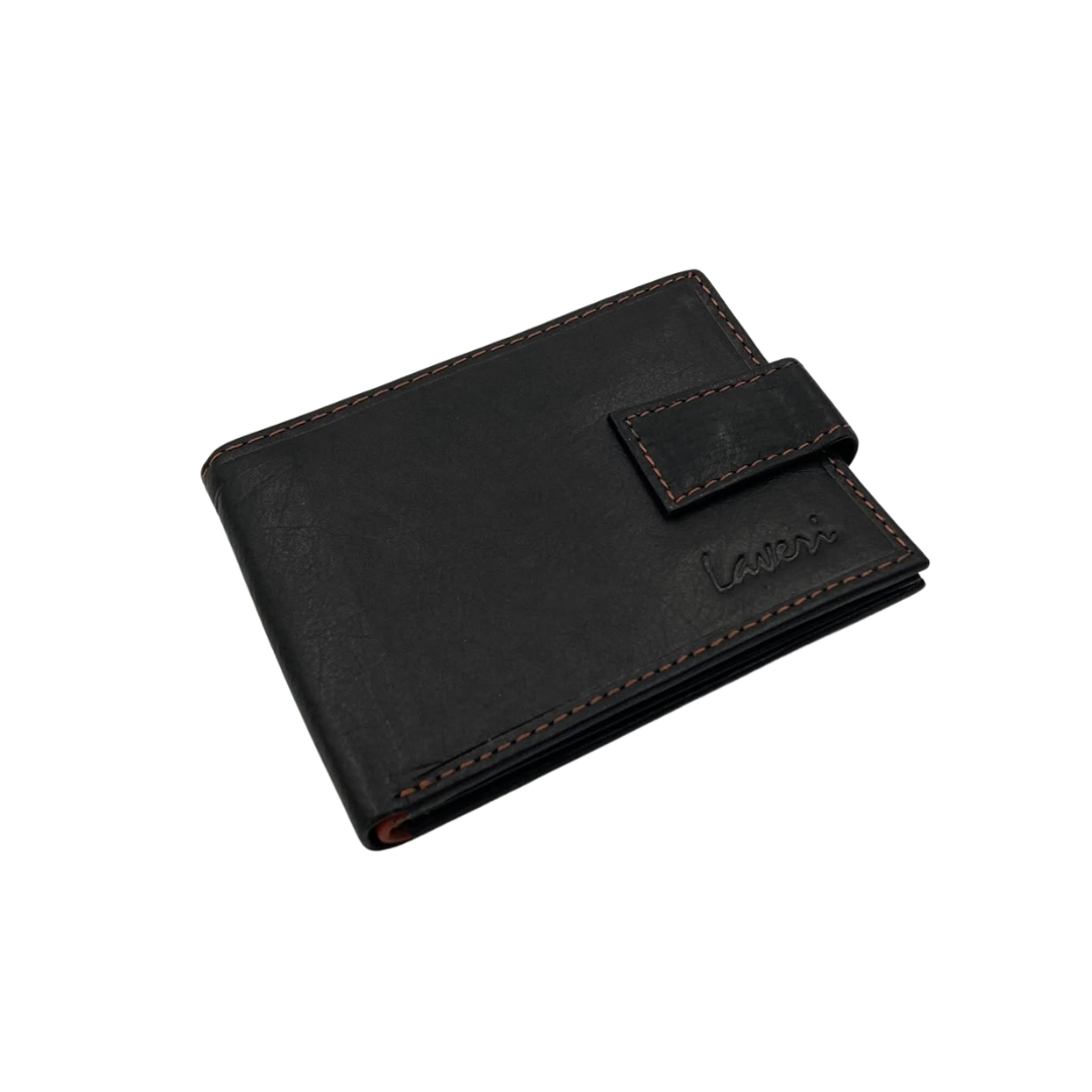 Mens Genuine Leather Mens wallet Leather Lined Bi fold Wallet For Men # 1981L
