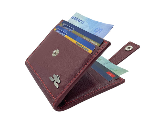 Card Case & Cash Wallet Compact Size 12 Card Space Plus Zip For Coins # 4029Z