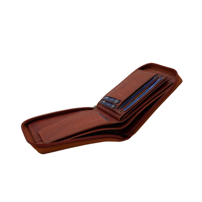 Fullzip leather mens Wallet #1406CZ