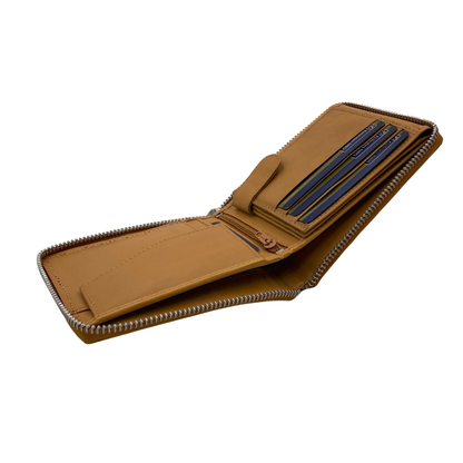 Fullzip leather mens Wallet #1013CZ