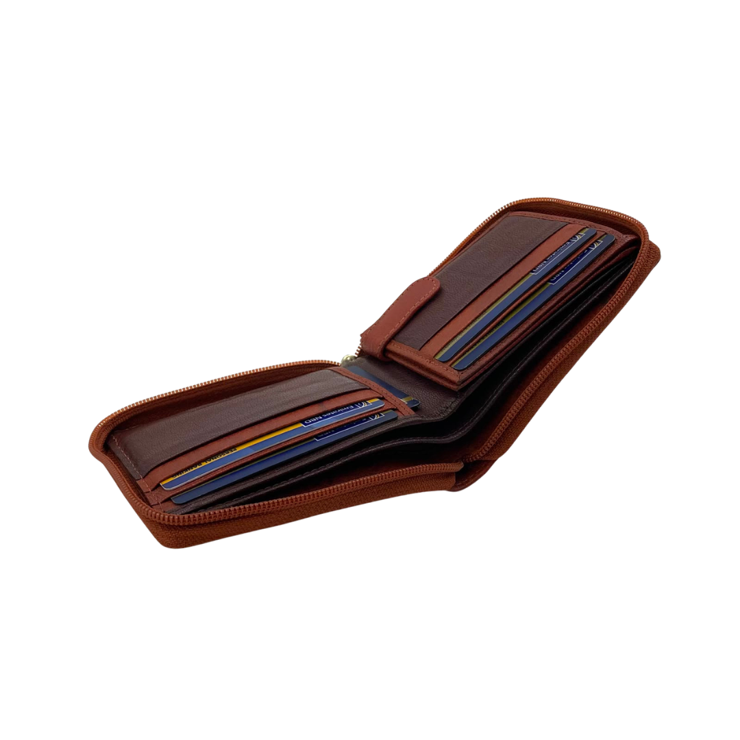 Fullzip leather mens Wallet #1426Z
