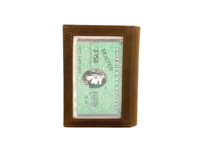 Slim Photo-ID Bifold Snap Button Cards & Cash Wallet # RFID 1274AML