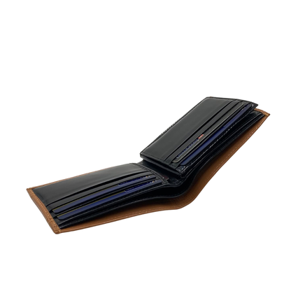 Classic Men's Waterproof Bifold Leather Wallet with Flip ID Window #1728 (D.L.)