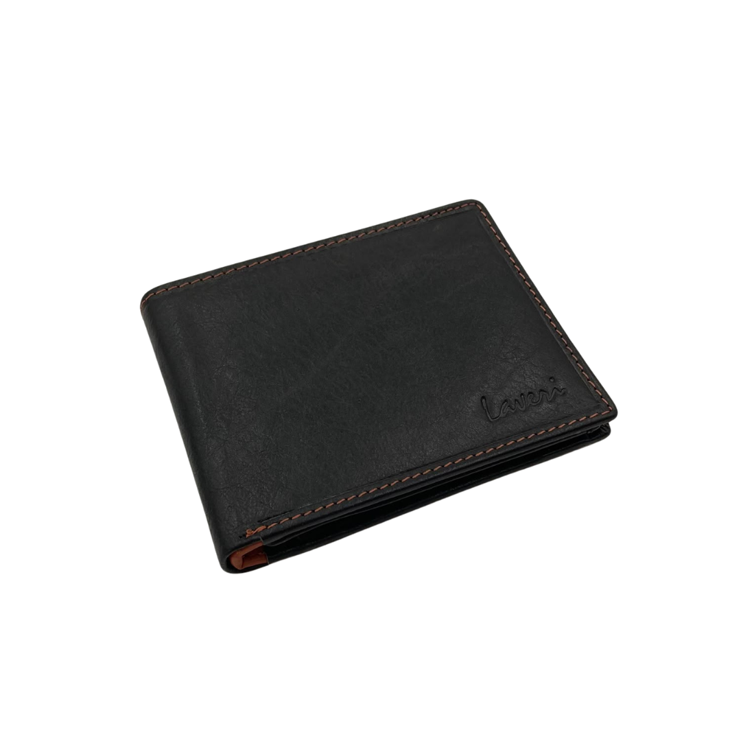 Mens Genuine Leather Mens wallet Leather Lined Bi fold Wallet For Men # 4021C