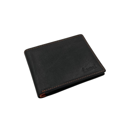 Mens Genuine Leather Mens wallet Leather Lined Bi fold Wallet For Men # 4021C