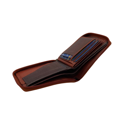 Fullzip leather mens Wallet #1406CZ