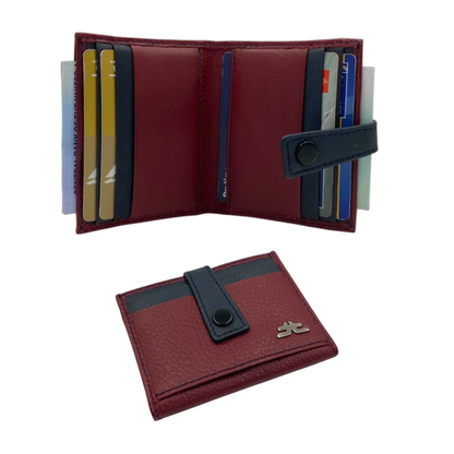 Card Case & Cash Wallet Compact Size 12 Card Space Plus Zip For Coins # 4029Z