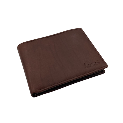 Mens Genuine Leather Mens wallet Leather Lined Bi fold Wallet For Men # 1244