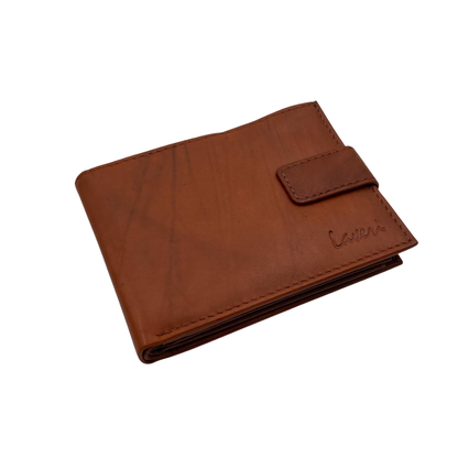 Mens Genuine Leather Mens wallet Leather Lined Bi fold Wallet For Men # 1406AL
