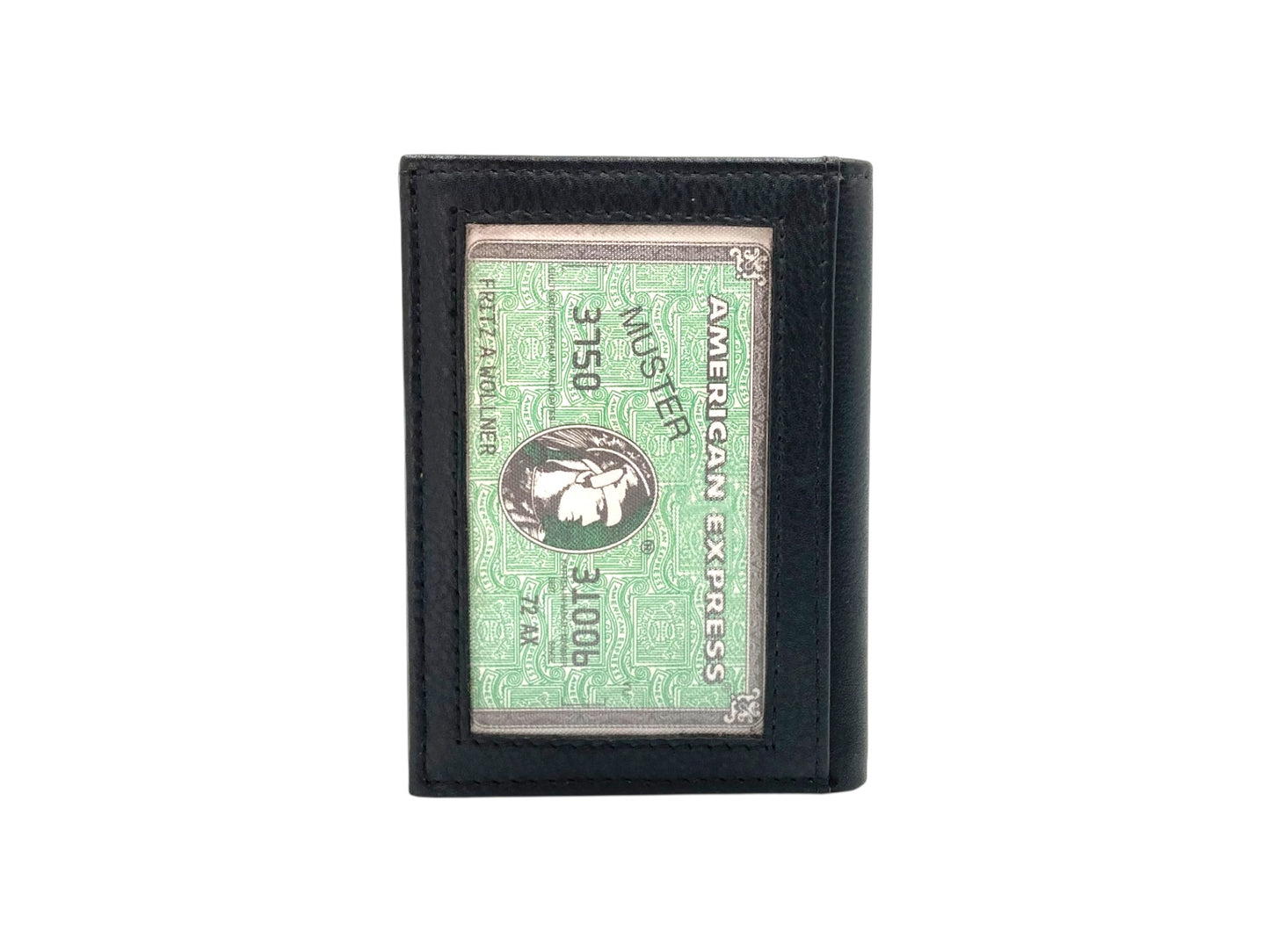 Slim Photo-ID Bifold Snap Button Cards & Cash Wallet # RFID 1274AML